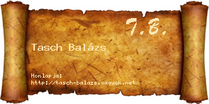 Tasch Balázs névjegykártya