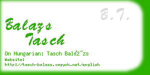 balazs tasch business card